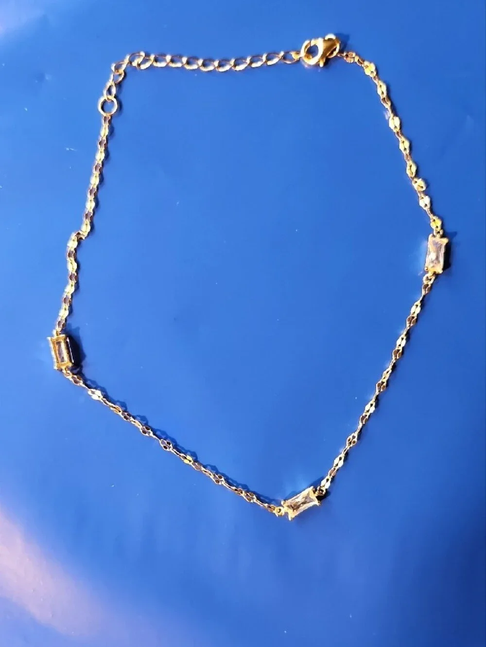 Giani Bernini Gold Over Sterling Silver CZ Anklet Bracelet 9 + 2